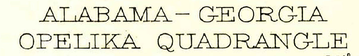 1909 Topo Map of Opelika Alabama Auburn