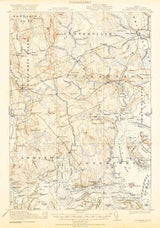 1921 Topo Map of Columbia Falls Maine