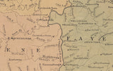 1864 Map of the oil regions of Western Pennsylvania and portions of eastern Ohio New York & West Virginia