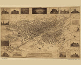 1881 Panoramic Map of Denver Colorado