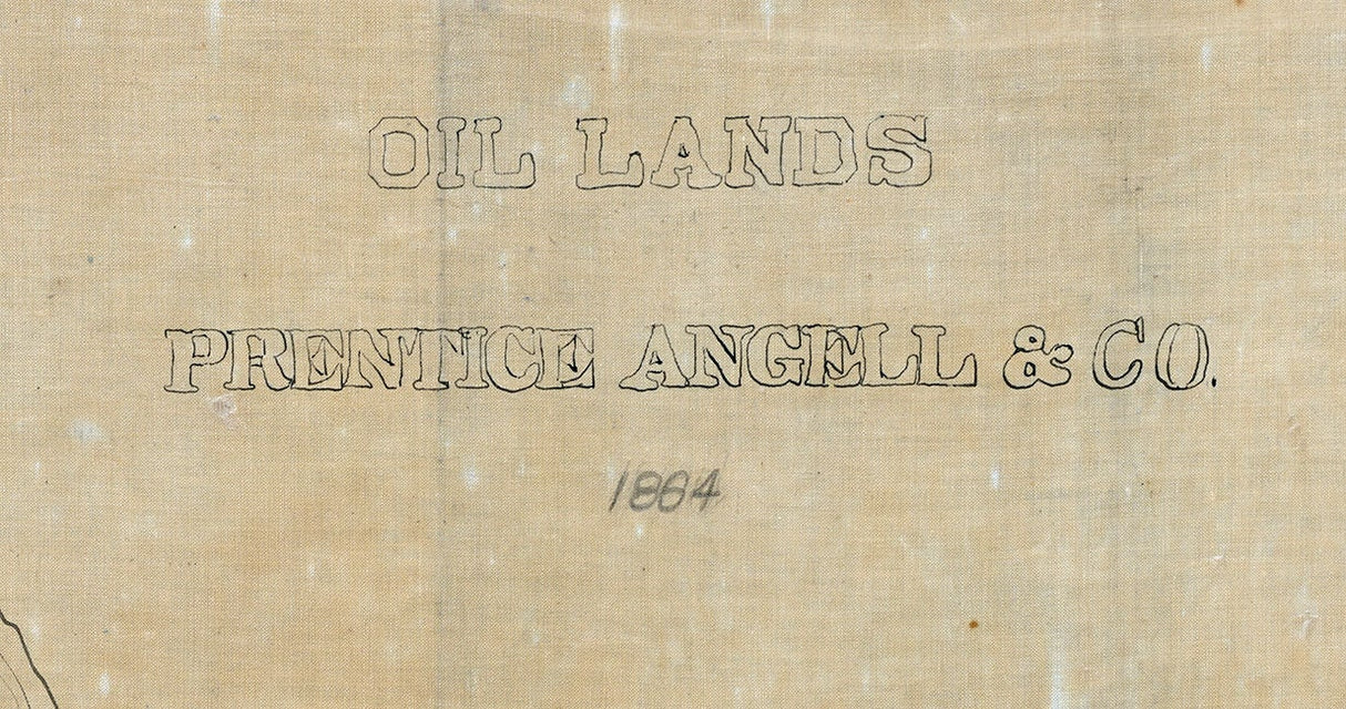 1884 Map of Oil Lands Prentice Angell & Company Venango County Pa Allegheny River