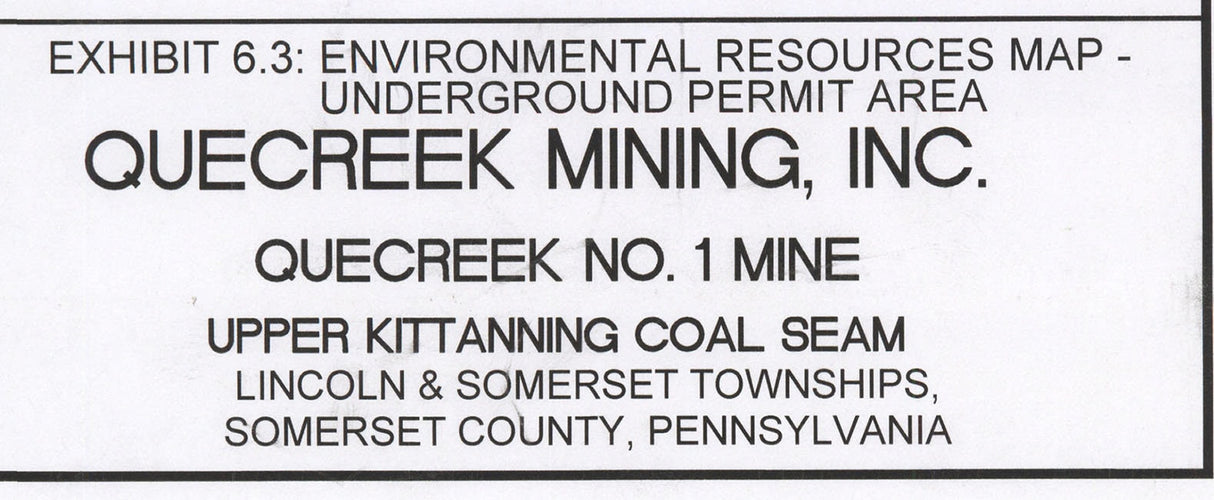 2008 Map of Quecreek Coal Mine Somerset County Pennsylvania Mine Disaster Area