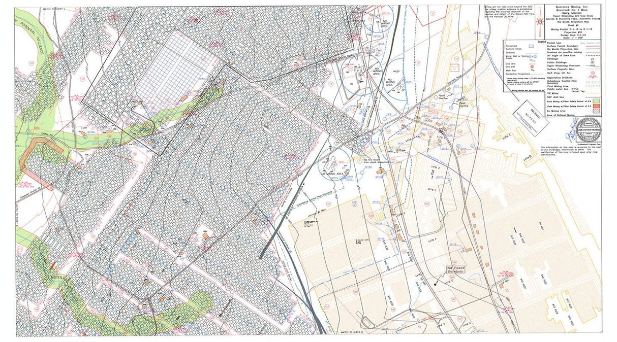 2018 Map of Quecreek Coal Mine Somerset County Pennsylvania Mine Disaster Area