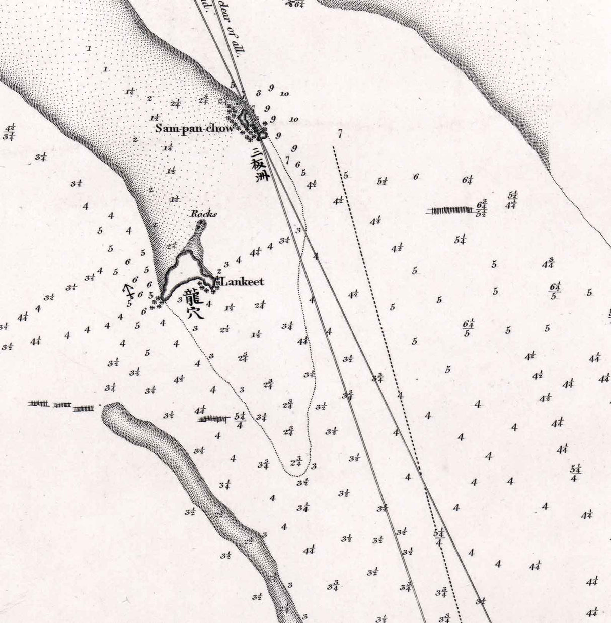 1810 Nautical Map of Lintin to Bocca Tigris China Pearl River