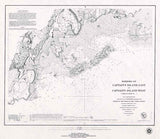1976 Nautical Map of Captains Island East and West Connecticut