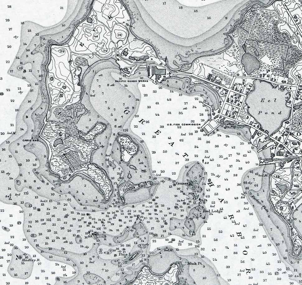 1976 Nautical Map of Woods Hole Massachusetts