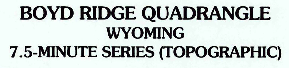 1993 Topo Map of Boyd Ridge Wyoming WY