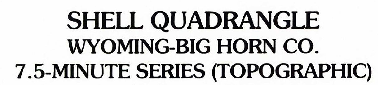 1993 Topo Map of Shell Wyoming WY Bighorn Forest