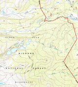 1993 Topo Map of Lake Angeline Wyoming WY Bighorn Forest