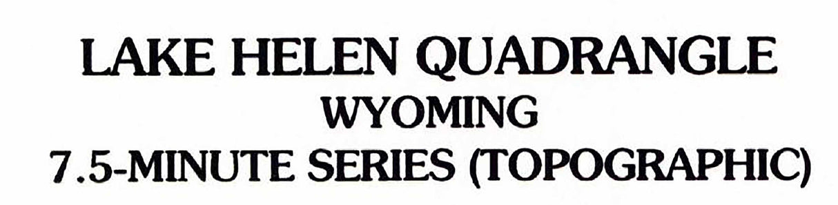 1993 Topo Map of Lake Helen Wyoming WY Bighorn Forest