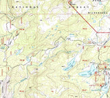 1993 Topo Map of Spanish Point Wyoming WY Bighorn Forest