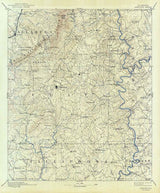 1891 Topo Map of Ashland Alabama Talladega National Forest