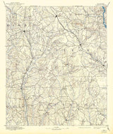 1891 Topo Map of Clanton Alabama