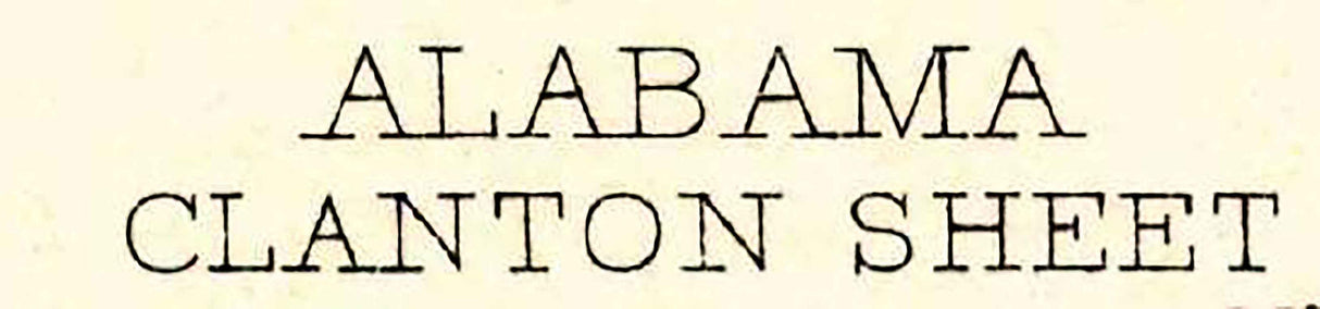 1891 Topo Map of Clanton Alabama