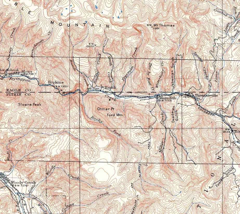 1909 Topo Map of Mount Jackson Colorado