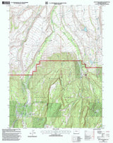 1998 Topo Map of Buck Fever Ridge Wyoming WY Wasatch Forest