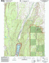 1998 Topo Map of Meeks Cabin Reservoir Wyoming WY Wasatch Forest