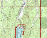 1998 Topo Map of Meeks Cabin Reservoir Wyoming WY Wasatch Forest