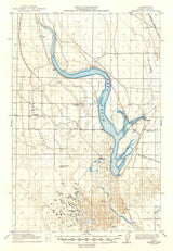 1912 Topo Map of Moses Lake Washington