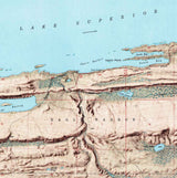 1948 Topo Map of Delaware Michigan Lake Superior