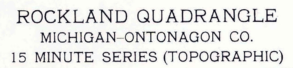 1949 Topo Map of Rockland Michigan
