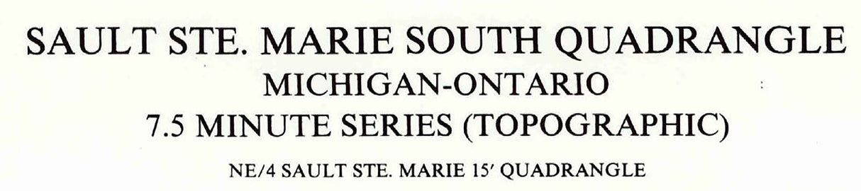 1951 Topo Map of Sault Sainte Marie Michigan