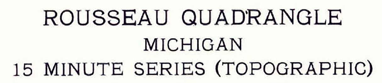 1954 Topo Map of Rousseau Michigan
