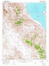 1957 Topo Map of Sutcliffe Nevada NV Lake Pyramid