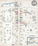 1886 Town Map of Linesville Crawford County Pennsylvania