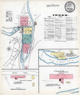 1892 Town Map of Honesdale Wayne County Pennsylvania