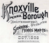 1893 Town Map of Knoxville Borough Allegheny County Pennsylvania
