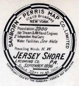 1896 Town Map of Jersey Shore Lycoming County Pennsylvania