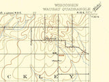 1899 Topo Map of Wausau Quadrangle Wisconsin