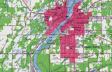 1957 Topo Map of Wisconsin Rapids Quadrangle Wisconsin