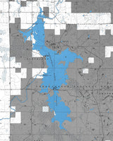 1969 Map of Chequamegon Waters Flowage Lake Wisconsin