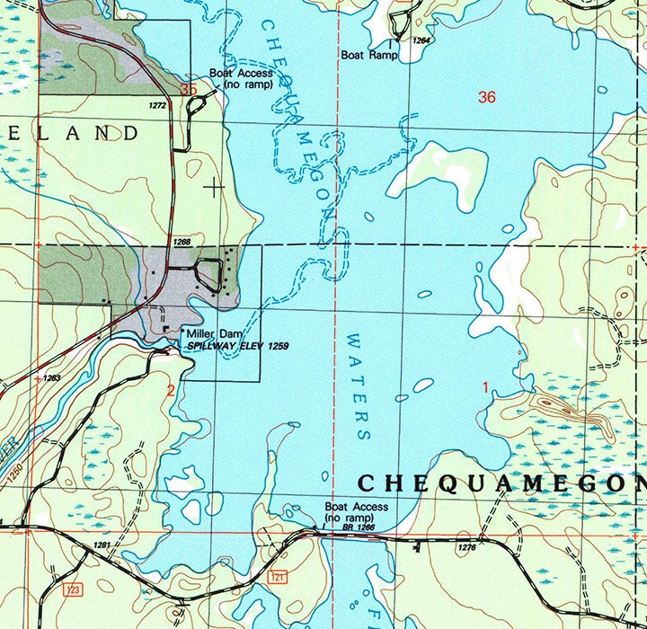 2005 Topo Map of Lublin Quadrangle Taylor County Wisconsin Chequamegon Lake