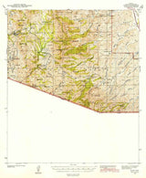 1942 Topo Map of Ruby Arizona Coronado National Forest