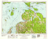 1958 Topo Map of Cheboygan Michigan Beaver Island Lake Huron Lake Michigan