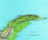 1958 Topo Map of Hancock Michigan Lake Superior