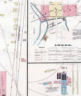 1885 Town Map of Lewistown Mifflin County Pennsylvania