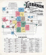 1896 Town Map of Lebanon County Pennsylvania