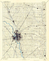1894 Topo Map of Wichita Kansas Harvey Waco