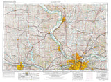 1956 Topo Map of Kansas City Kansas Missouri Topeka Saint Joseph