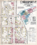 1884 Town Map of McKeesport Allegheny County Pennsylvania