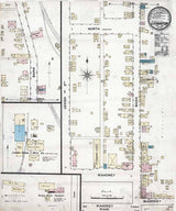 1887 Town Map of Lehighton Carbon County Pennsylvania