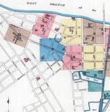 1891 Town Map Lock Haven Clinton County Pennsylvania