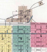1896 Town Map of Mahanoy City Schuylkill County Pennsylvania