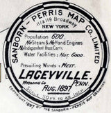 1897 Town Map of Laceyville Wyoming County Pennsylvania