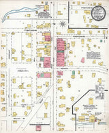 1898 Town Map of Linesville Crawford County Pennsylvania