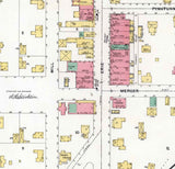 1898 Town Map of Linesville Crawford County Pennsylvania